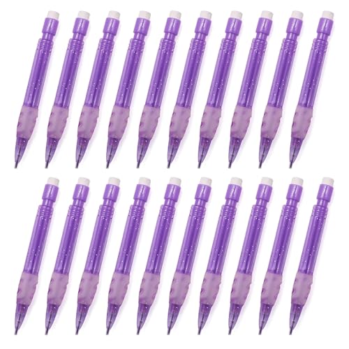 20pcs小学生用消しゴムを備えた小さな描画機械式鉛