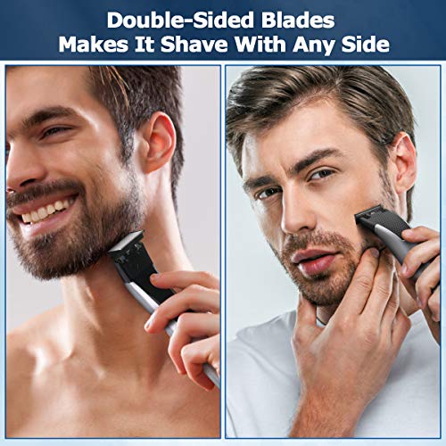 Electric Razor for Men,Hizek Men's Electric Shaver for Face and Body,Wet & Dry Use Beard Trimmer with 4 Trim Lengths,Blade Lubricating Oil,Design for Body Hair and Beard Style