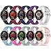 HSWAI 10 Pack Compatible with Samsung Galaxy Active 2 Watch Bands/Galaxy Watch 4 Band/Galaxy Watch 5 Band 40mm 44mm/Galaxy Watch 5 Pro Band 45mm, 20mm Soft Silicone Sport Strap for Women Men, Small