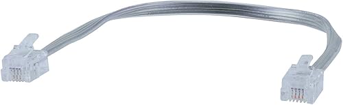 Power Gear 76114 - Cable de teléfono corto de 8 pulgadas, extremos modulares, funciona para teléfono, módem o máquina de fax, para uso en casa u