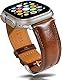 Lederbänder Kompatibel mit Apple Watch 38mm 40mm 41mm 42mm 44mm 45mm 49mm,Wachsöl Lederband für Männer Ultra Serie 9 8 7 6 5 4 3 2 1