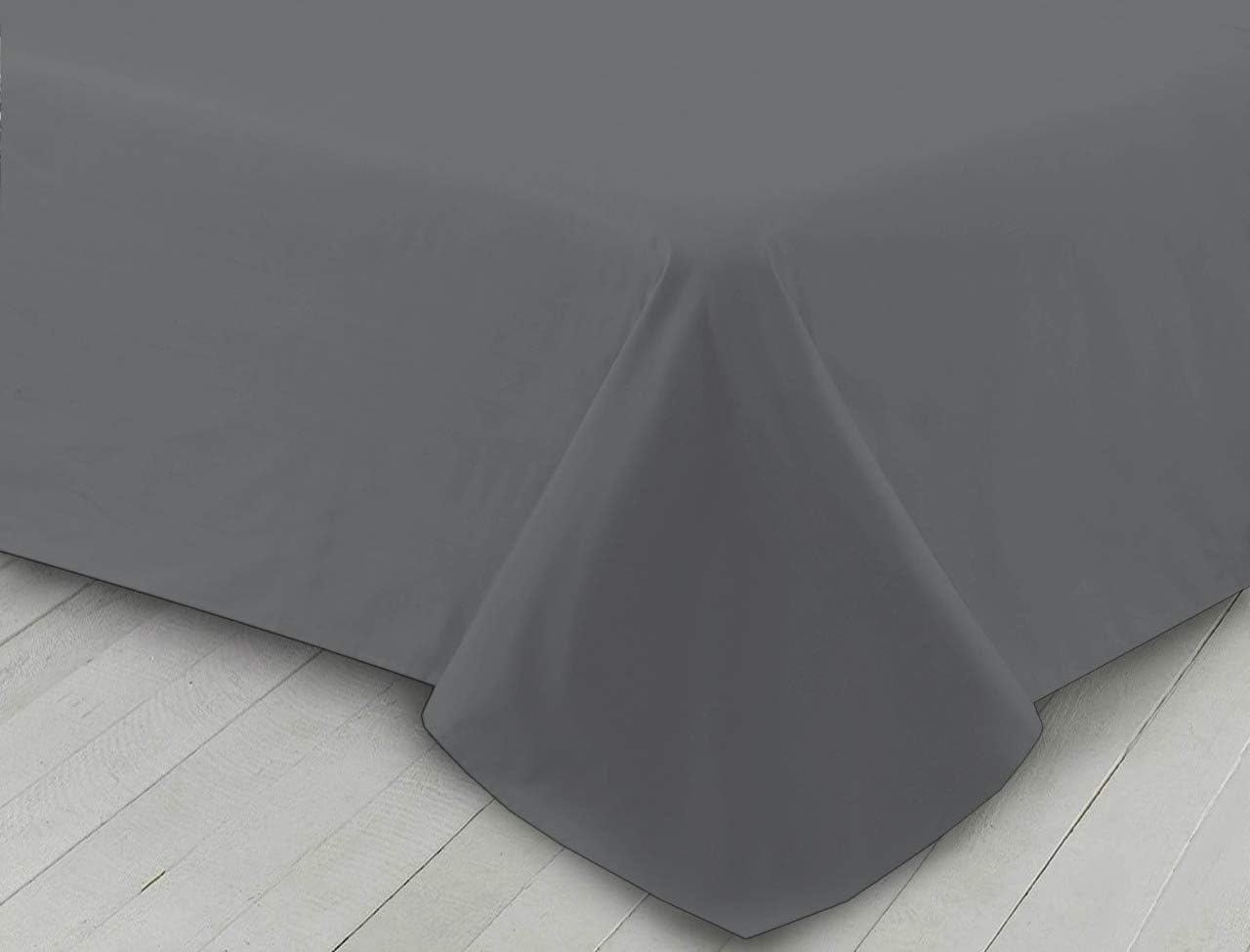 Prime Linens Luxury Polyester Cotton Percale Flat Sheet Bedding Soft, Cozy, Wrinkle and Fade