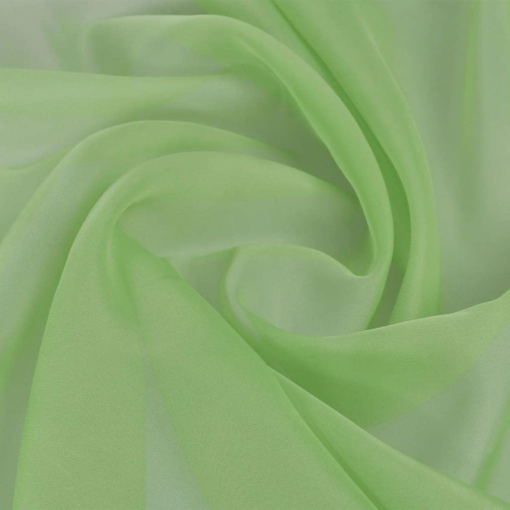 Tessuto voile 1,45 x 20 m, verde, leggero tessuto decorativo per tende, artigianato, matrimoni, progetti fai da te, tappezzeria, abbigliamento, cuscini, borse, mobili, lavaggio a mano