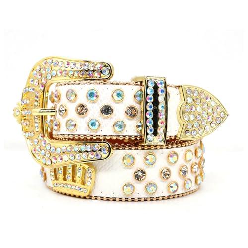 Ceinture Western strass vintage en cuir style cowboy bohème pour jean