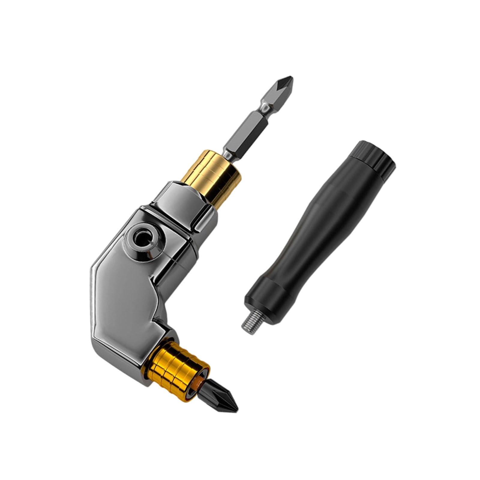 Professional 90Degree Angles Drill Bit Adapter for Home Repair Projects with Comfortable Handle 6.35mm Hexagonal Interfaces Multifunction Corner Tool