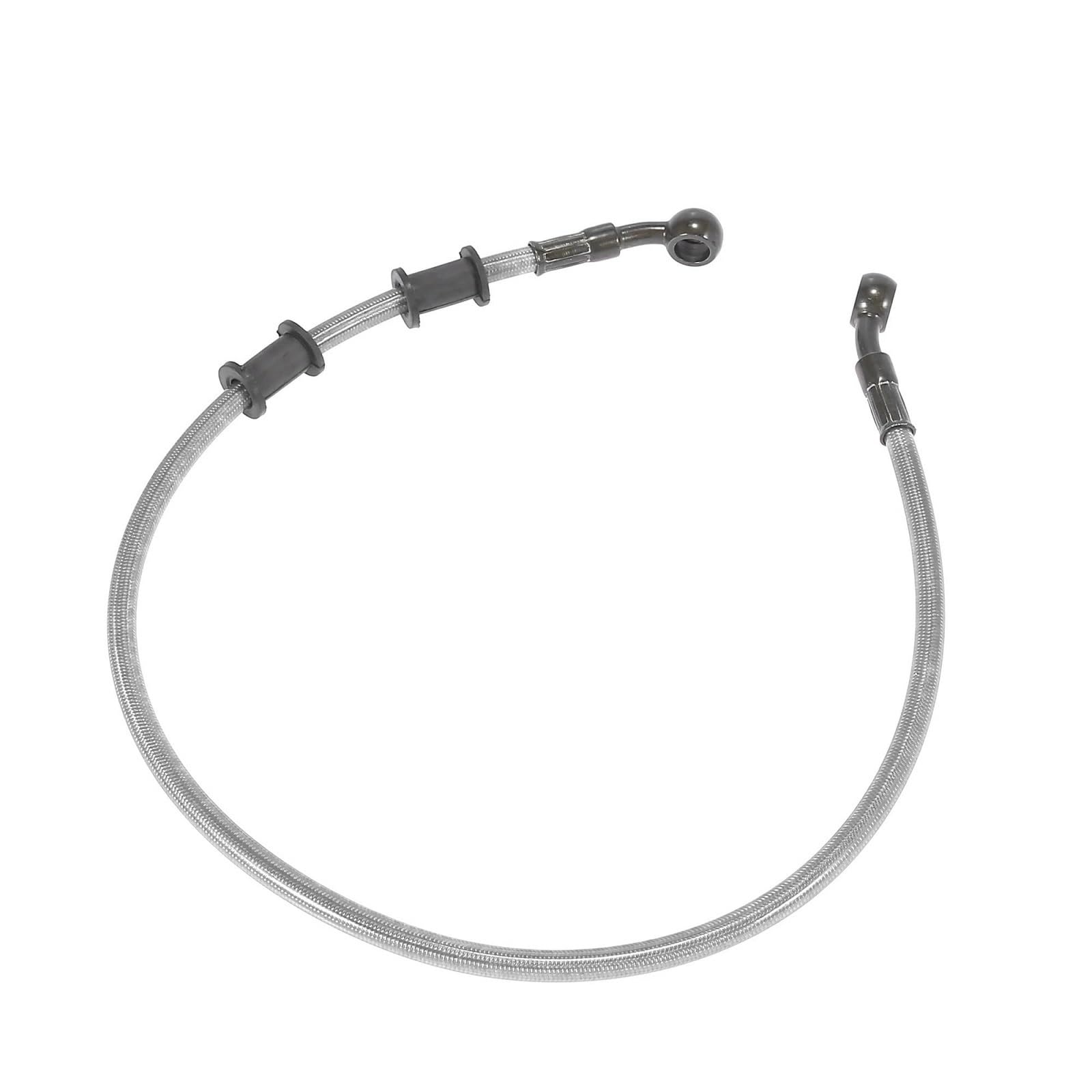 Ksxzw Silver Motorbike Part Motorcycle Braided Brake Clutch Oil Hoses Line Pipe Throttle Gas Fuel 60Cm 28 Degree