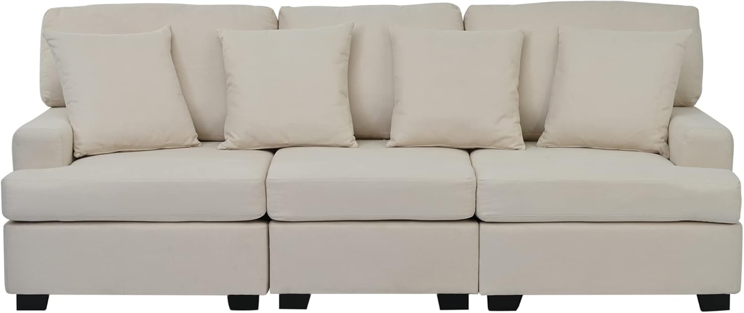 linen sofa living room styling angle