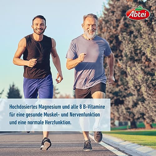 Abtei Magnesium 500 Plus Extra-Vital-Depot - hochdosiert - mit allen B-Vitaminen - für Muskeln, Nerven und Herz - Vegan - 42 Tabletten