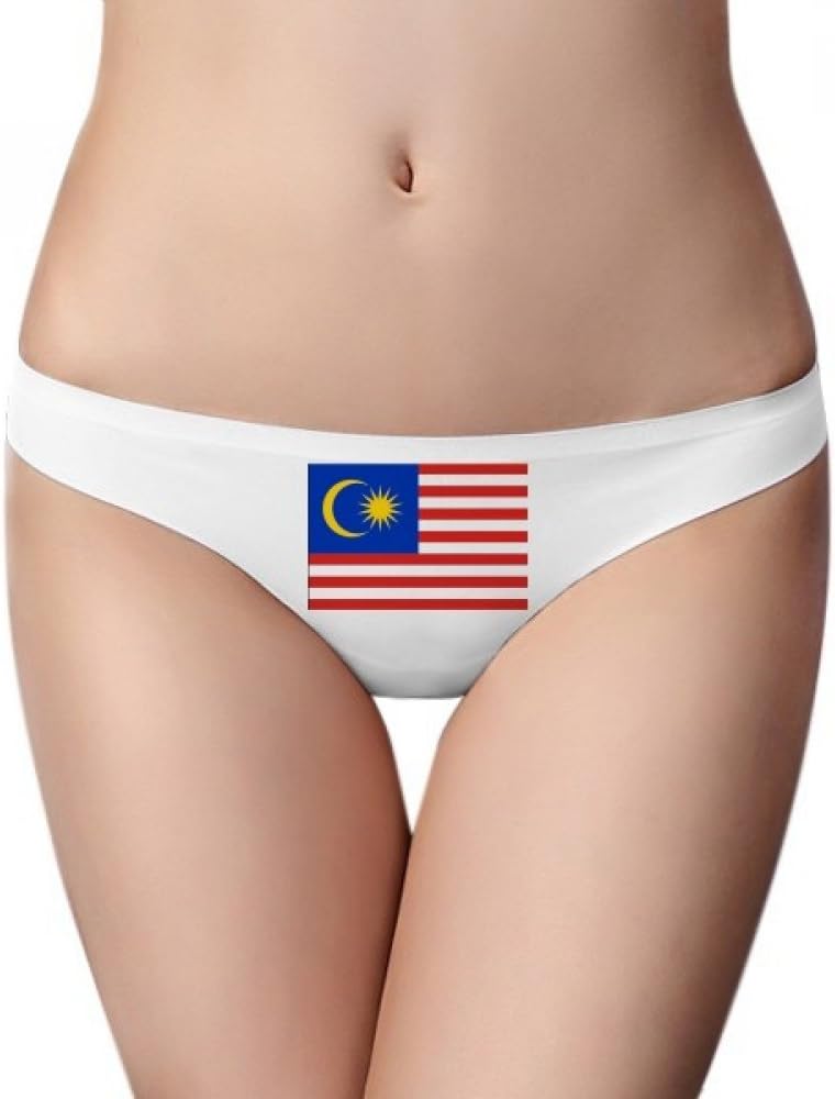 DIYthinker Malaysia National Flag Asia Country Brief Women G-string Underwear T-back Breathable Cool Soft Panty