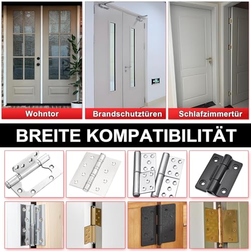 LGVOA 4 in 1 Türscharnier Einstellwerkzeug – Verstellbares 14–25 mm Türscharnierschlüssel, Robustes Scharnier Spalt Einstellschlüsselmit Gummigriff und Arbeitshandschuhen