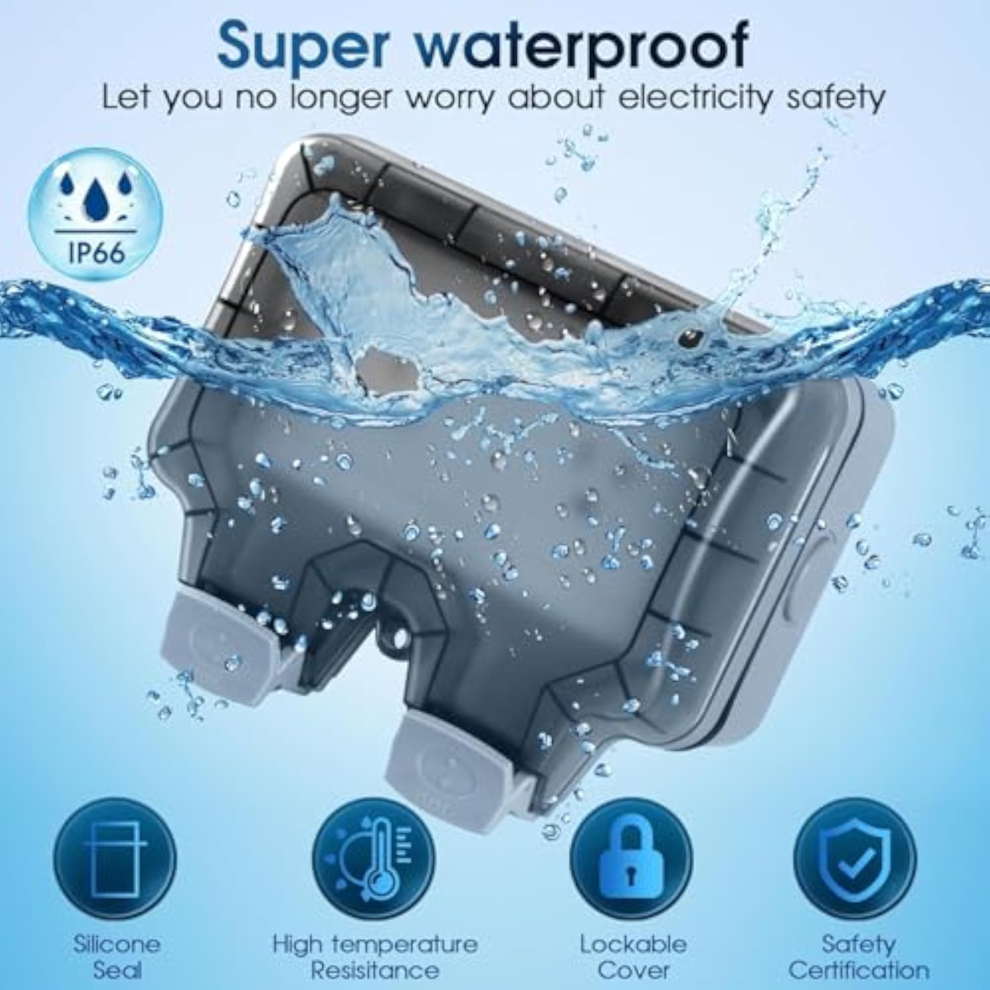IP66 Waterproof Outdoor Power Socket Box