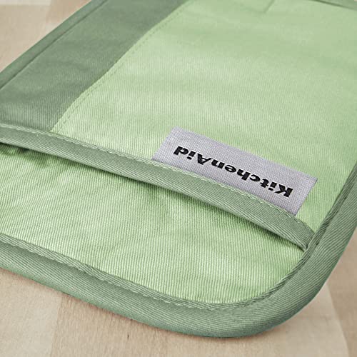 KitchenAid Beacon Two-Tone Non-Slip Pot Holder Set, Pistachio/Graphite Green, 7"x10", 2 Piece - image 6