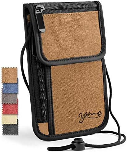 Passport Holder- by YOMO. RFID Safe. The Classic Neck Travel Wallet