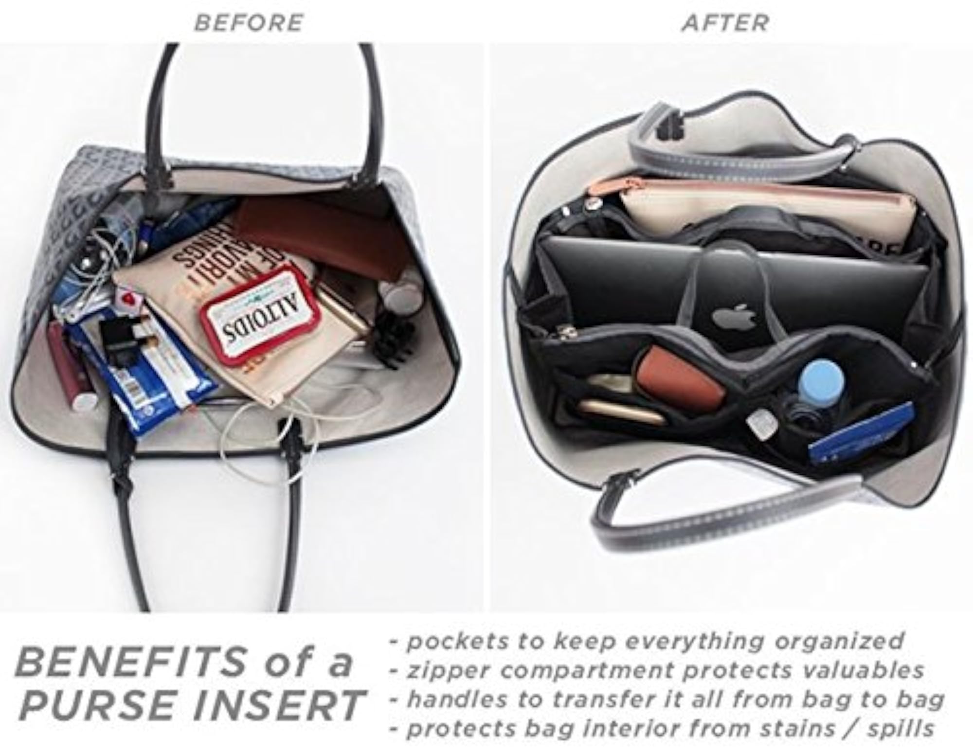 Handbag Organizer for Easy Switching, Maroon