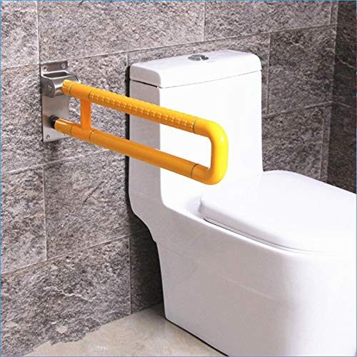 Asa Seguridad 60cm de Acero Inoxidable WC Caja Barras de Seguridad for los baños Baño Barra de Seguridad Asidero para el baño (Color : Yellow)