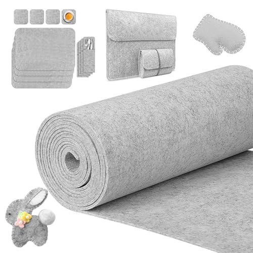 YSWOVUO Rollo de Fieltro 30cm×300cm×3mm, Tela de Fieltro para Manualidades, Felt Rígido para Proyectos de Bricolaje, Bolsas de Felt Cosidas, Estuches para Lápices, Manteles Individuales