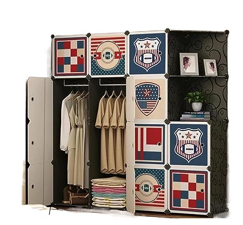 Wardrobe Foldable Closet Portable Closet Wardrobe Closet Armoire For Bedroom Minimalist Wardrobe For Hanging Clothes Wardrobe Closet Wardrobe Cabinet (Color : A, Size : 147 * 47 * 147 CM)