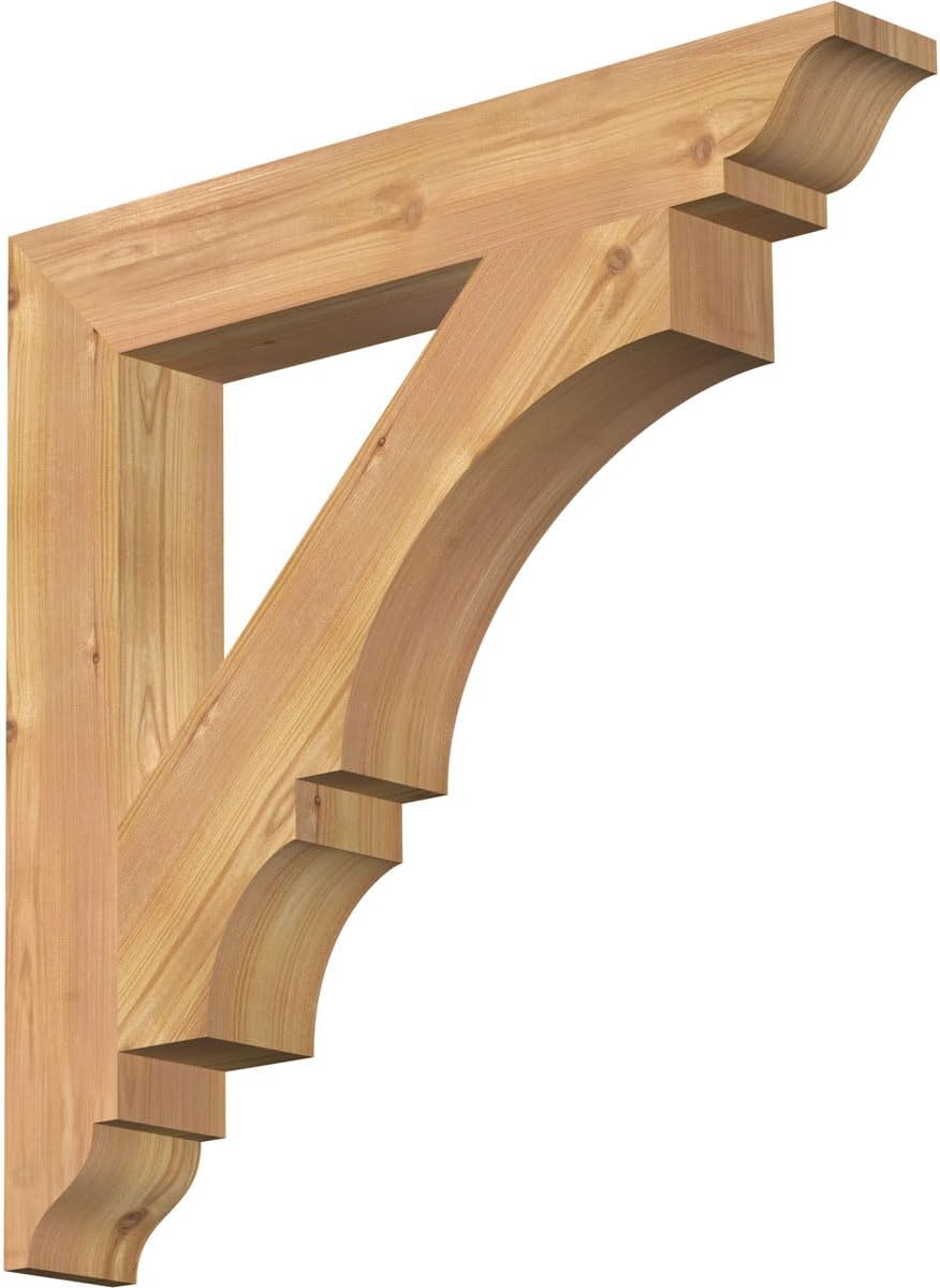 Ekena Millwork 3 1/2"W x 24"D x 24"H Balboa Traditional Smooth Bracket, Western Red Cedar