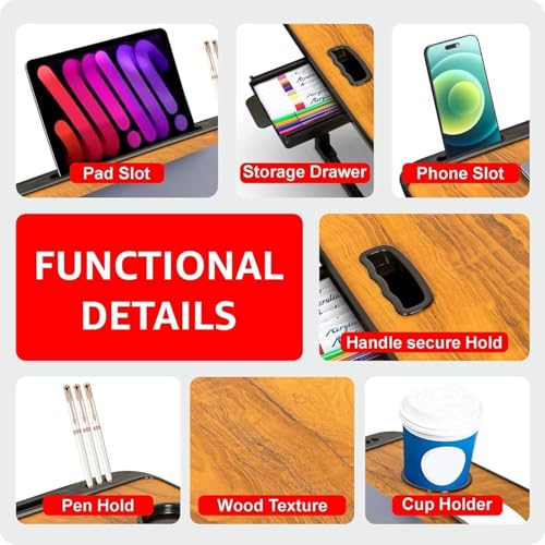 Image of Kids & Adults Study Table Bed Table Premium Laptop Table /Foldable and Portable Wooden /Writing Desk for Office /Home /School (Wood Mold Coted)