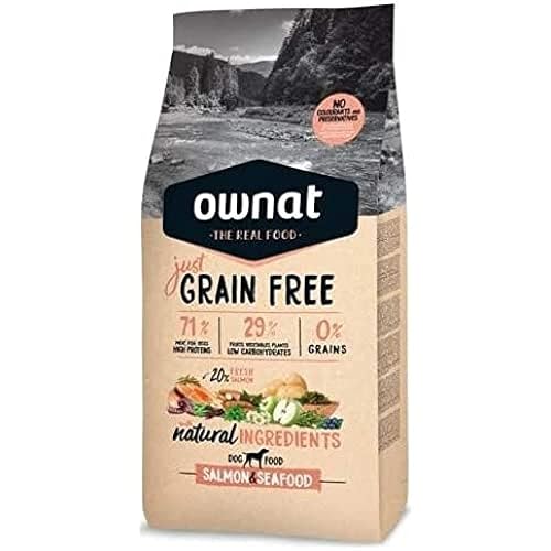Ownat Pienso para Perros de Salmón Free Grain Sin Granos (3 kg). Ownat para Perros con Ingredientes Naturales…