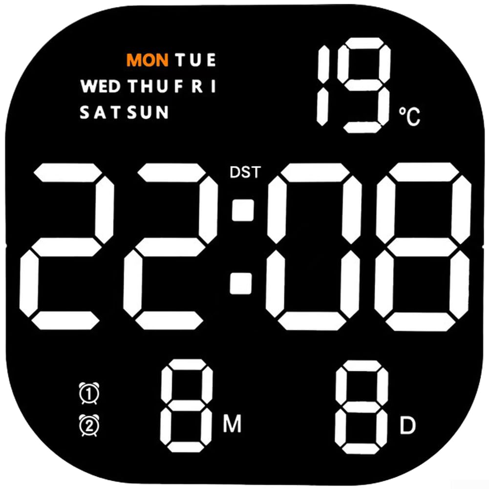 Horloge murale numérique LED pour salon et bureau : gérez votre temps et votre confort au quotidien