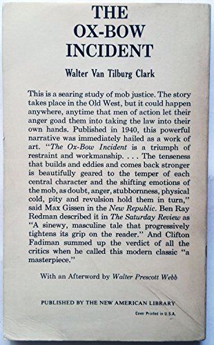 the ox-bow incident B000X1TGHO Book Cover