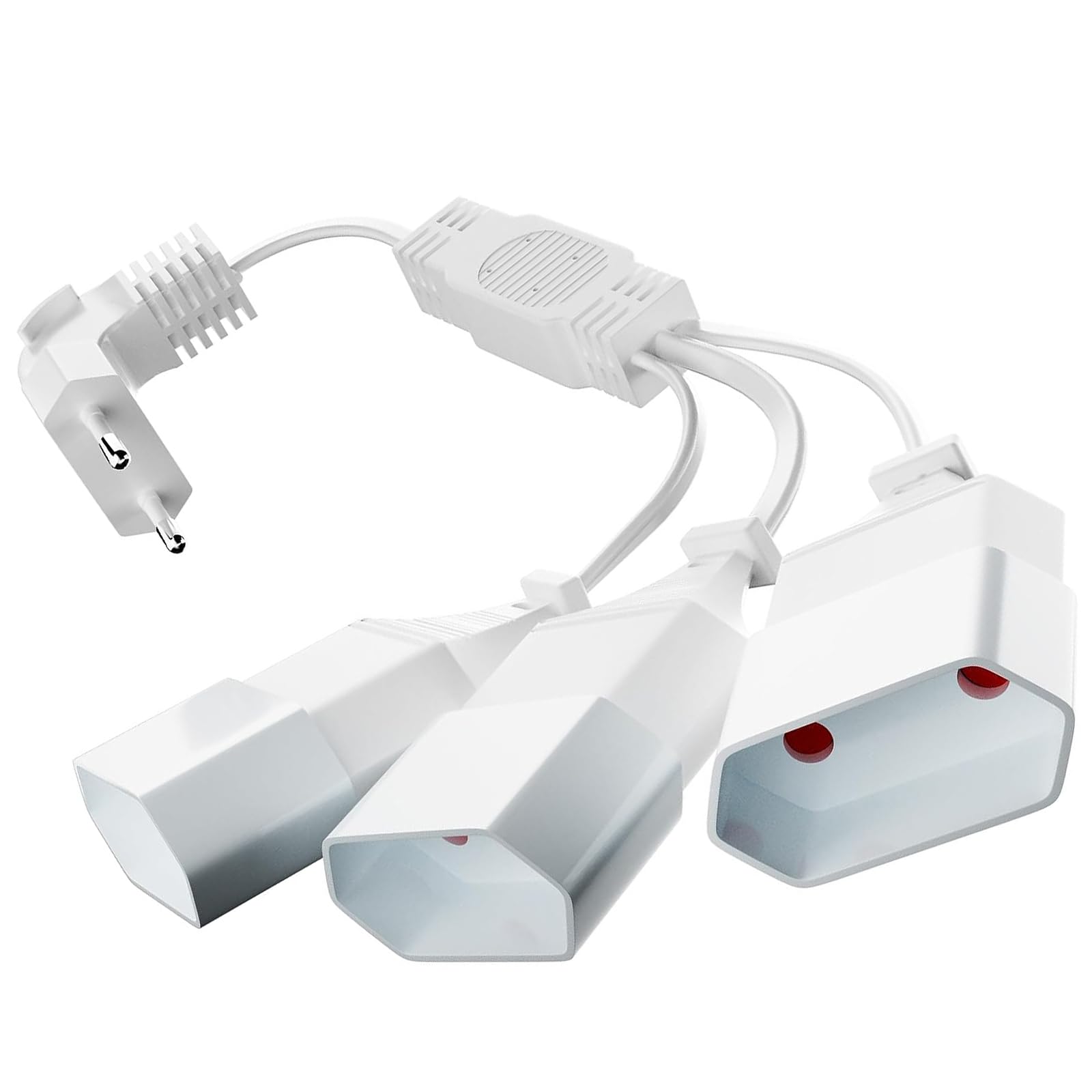 Extra Flache Wandsteckdose – Schuko-Stecker Ohne Kabel, Platzsparend Hinter Möbeln, 16A/250V