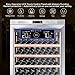 ZIEUN 357L Wine Cooler Refrigerator Stainless Steel, Upgraded Compressor Intelligent Digital Freestanding Wine cellar For Red, White Champagne or Sparkling Wine-Silver