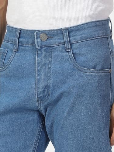 Image of Urbano Fashion Men's Slim Fit Mid Rise Washed Jeans Stretchable