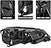 SOCKIR Headlight Assembly Fit for 2011-2018 V.W Jetta Replacement OE Halogen Headlamp Passenger and Driver Side Black Housing with Amber Reflector Passenger and Driver Side