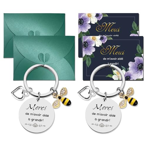 ENSTAB Merci de m'avoir aidé à grandir ! Cadeau d'adieu à la maternelle Éducatrice, mères de jour pour anniversaire Noël Cadeau (2 Pièces Set)
