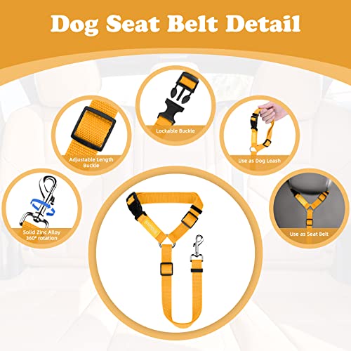 image for BWOGUE 2 Packs Dog Cat Safety Seat Belt Strap Car Headrest Restraint A