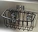 Neat-O Durable Steel Construction Color Coated Large Suction Cups Kitchen Sink Sponge Storage Organizer Holder (Black)
