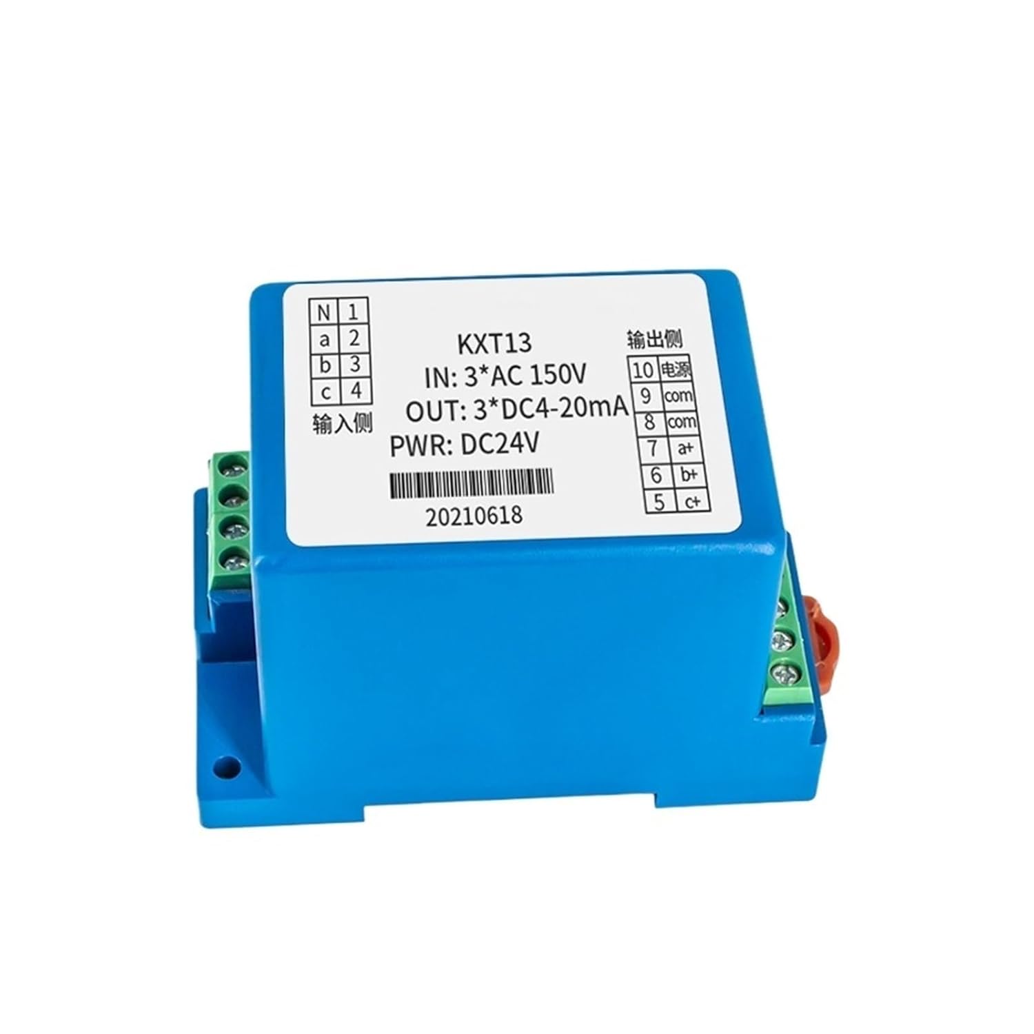 3 Phase 3 Wire AC Votlage Transmitter 4-20mA 0-10V 0-5V 1-5V 3 Phase 4 Wire Voltage Sensor Transducer 0-100V 0-380V 0-220V