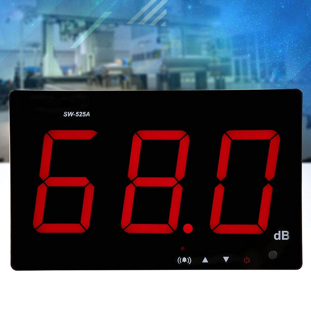 Sw-525a Medidor de Nivel de Sonido, Medidor de Nivel de Sonido Digital, de Ruido, de Ruido Lcd Usb Montado en la Pared, de Decibel, 30-130 DB