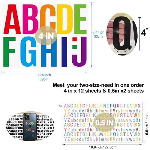 Autocollants vinyle colorés de 10cm avec lettres et chiffres pour déco vélo et maison unique - 5