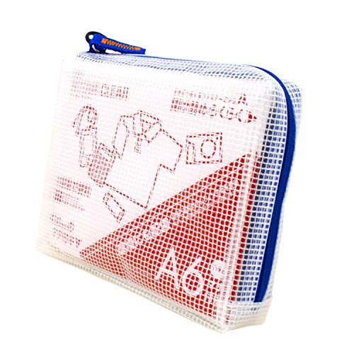 ノータム メッシュケース マチ付き クリア A6 ブルー UNCM-A6#36