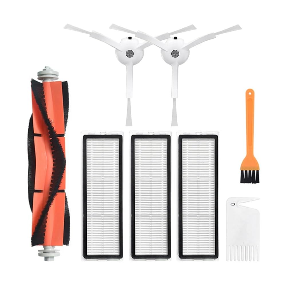Qklyxr robot vacuum mop cloth Hepa Filter Mop Roller Side Brush Accessories Spare Parts Kit, for Xiaomi, for Mijia 1 1s(14)