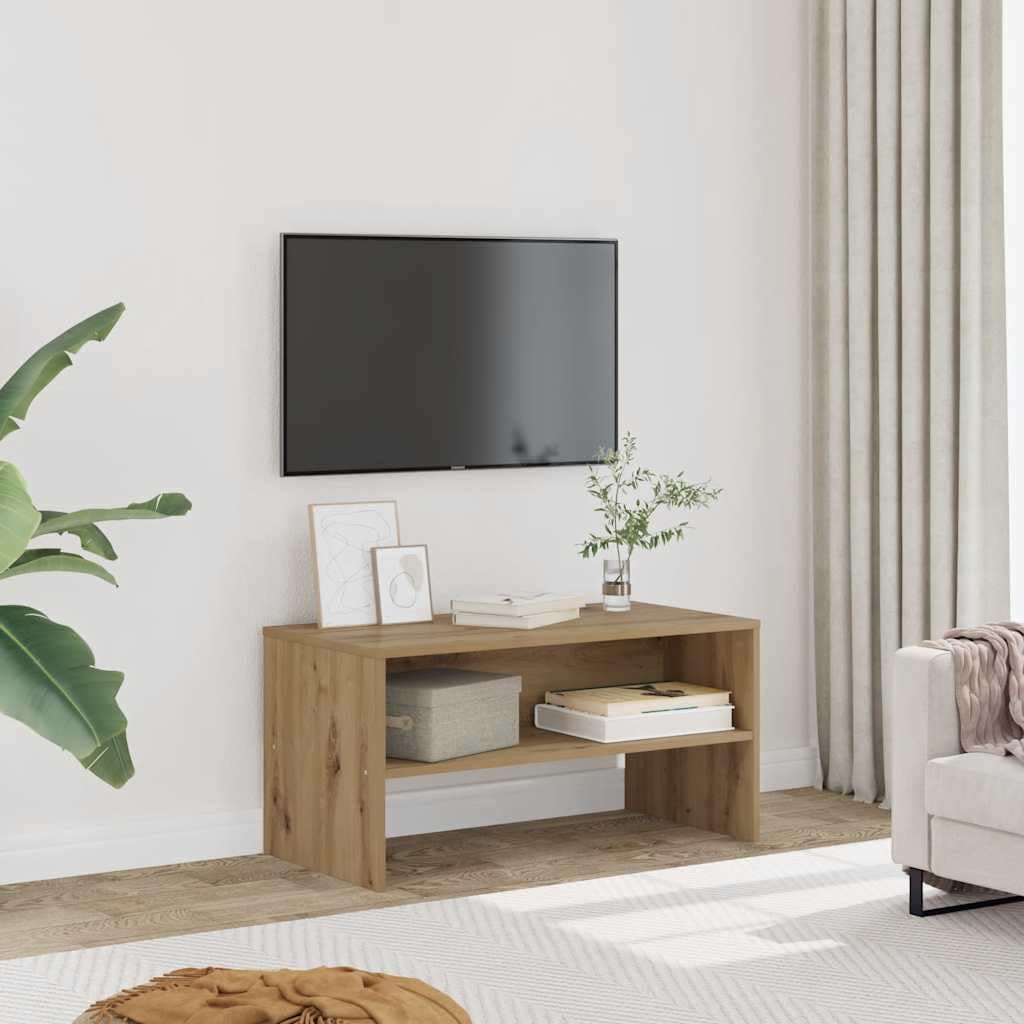 vidaXL Szafka TV, dąb artisan, 80x40x40 cm, materiał drewnopochodny