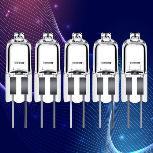 LISOCLU Lámparas halógenas g4 blanco cálido 3000k dimmable g4 lámparas halógenas cocina sala de estar dormitorio 5pcs(20w/6v)