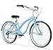 Firmstrong Bella Classic 7-Speed Beach Cruiser Bicycle, 26-Inch, Baby Blue