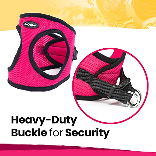 Bark Appeal Step-In Dog Harness, Mesh Step In Dog Vest Harness For Small & Medium Dogs, Non-Choking With Adjustable Heavy-Duty Buckle For Safe, Secure Fit – (Large, Raspberry) #TOP2
