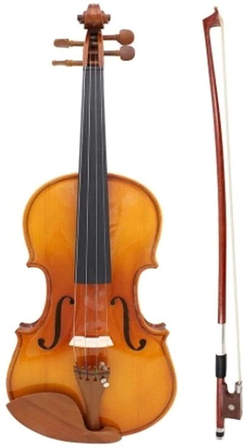 Violino standard da studente, per principianti, Violino Full Size Acustico Naturale Legno Massello Abete Fiamma Acero Impiallacciatura Violino Violino for Principianti Studente Esecutore Parti In Legn