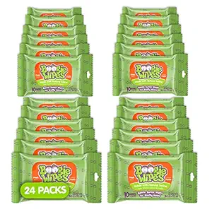 Boogie Wipes Saline Travel Pack Nose Wipes Fresh Scent 10 Count (Pack of 24)
