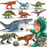 Oriate 35 Pieces Dinosaur Toys for Kids and Toddlers, Jurassic Dinosaur Figures Set Including Mosasa