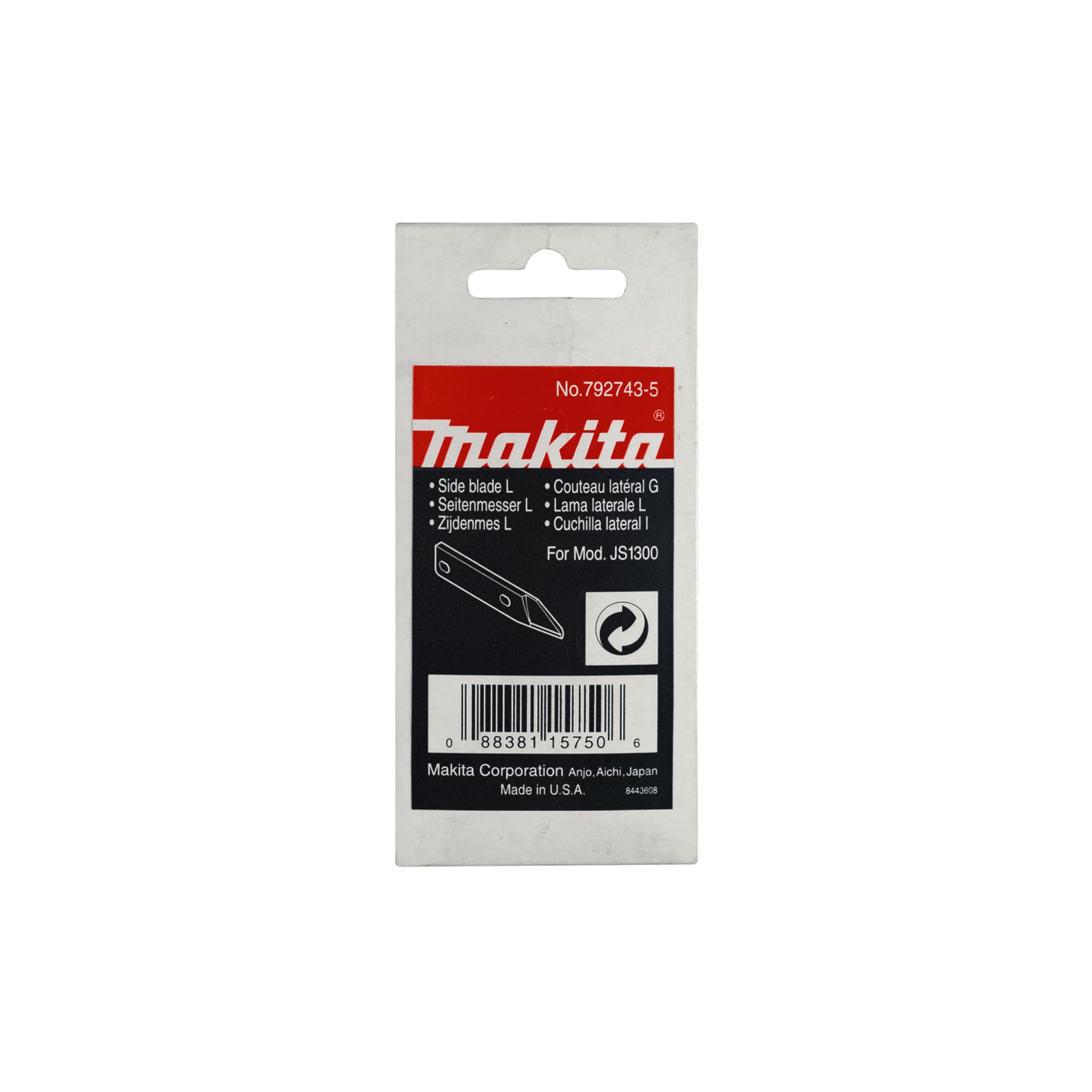 Makita 792743 – 5 l/lateral cuchilla de BJS130, multicolor