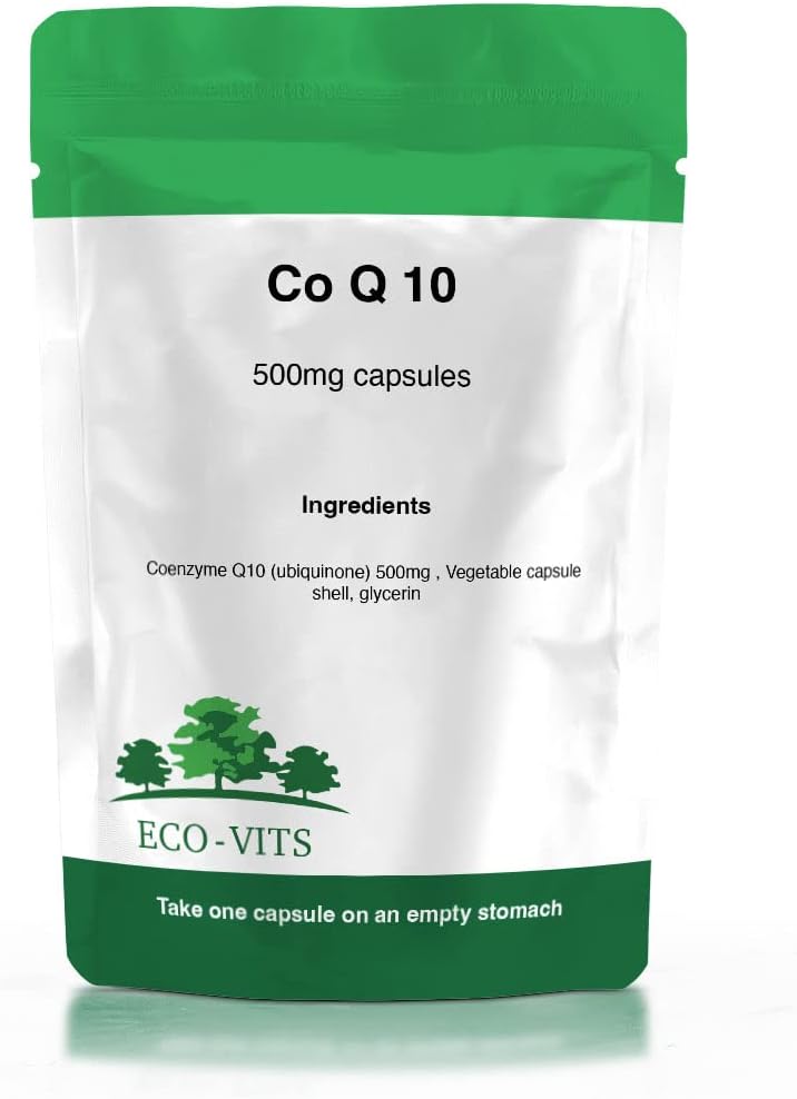 ECO-VITS CO Q10 (200MG) 240 Soft Gel. Recyclable Packaging. Sealed Pouch