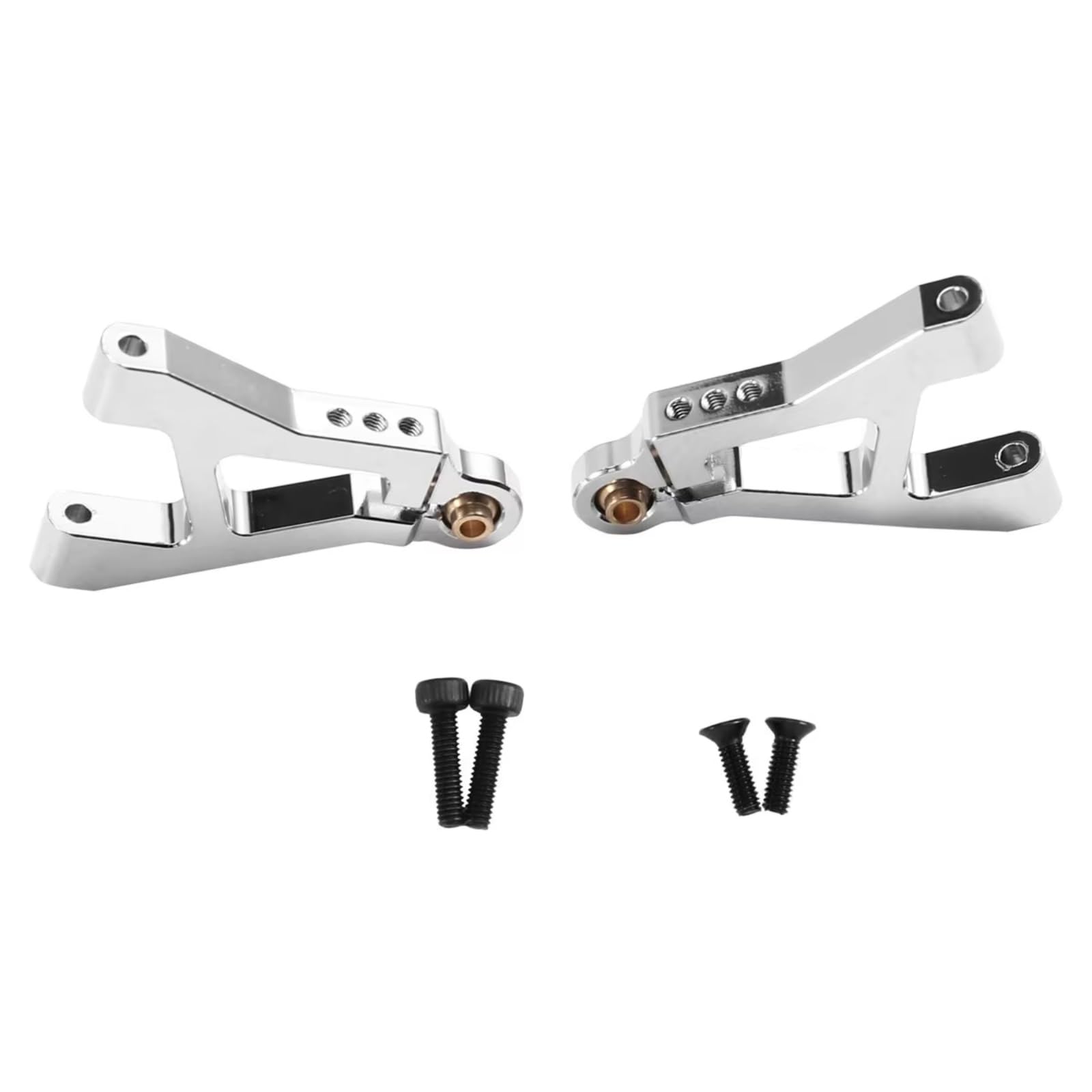 Genérico para 14301 14302 14303 14304 1/14 Piezas Mejoradas Coche RC Componentes Parte Delantera Metal Inferior Kit Brazo Oscilante Plata Piezas Coche RC