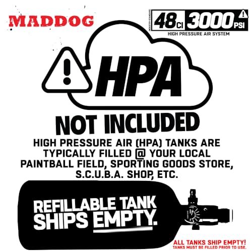 Image of Maddog Empire Mini GS Electronic Full Auto Paintball Gun Marker w / 48 /3000 HPA Paintball Tank & Empire Halo Too Electronic Paintball Loader Starter Package