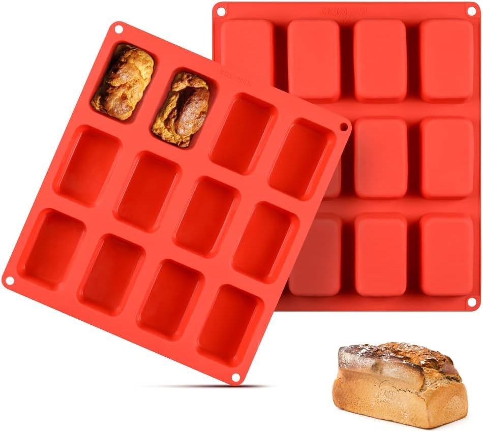 Silicone Soap Making Mould | Loaf, Muffin, Cupcake, Chocolate & Cake Mould | Durable Soap Maker for DIY Projects- Pack of 1 | Red-image-33